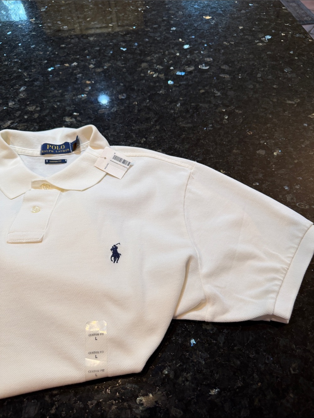 Polo by Ralph Lauren White Custom Fit Polo Shirt - Picture 2 of 4